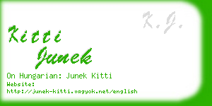 kitti junek business card